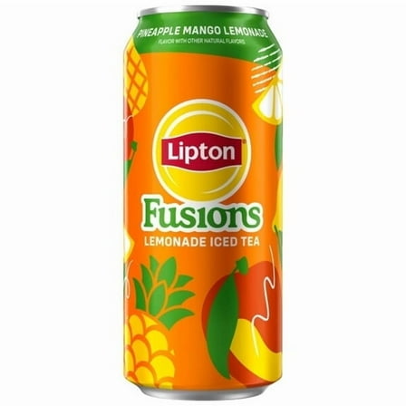 Lipton Fusions Iced Tea Pineapple Mango Lemonade 16 fl oz Can - 4pack