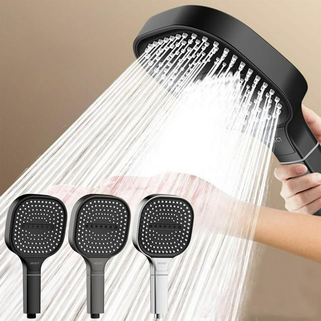 Feltree High Pressure Shower Head with 3 Modes - Super Pressurized Boost for Low Water Flow, Easy Install No Tools Needed
