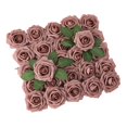 thumbnail image 1 of Conjunto de caja de flores artificiales, centros de mesa DIY de rosas falsas, flores de imitación con hojas para decoración del hogar del Día de San, 1 of 8