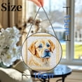 thumbnail image 3 of Labrador Puppy Dog Stained Glass Suncatcher Handmade Window Hanging Colored Glass Suncatcher Crafts Kits for Indoor Garden Decor Memorial Gift 16x16cm, 3 of 7
