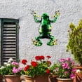 thumbnail image 3 of Miulika 2x Frog Statue Colorful Anti-Rust Metal Einfach Zu Installieren Wall Decor Sculpture for Indoor Yard Fence Trees Fences Sidewalk, 3 of 9