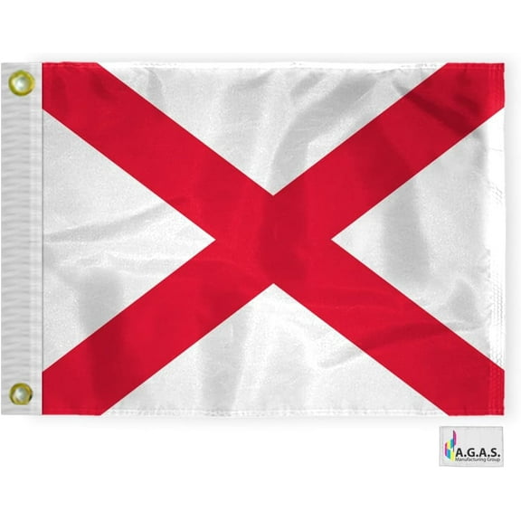 AGAS Victor Code V Marine Signal Flag - Printed 200D Nylon - Canvas Header - Brass Grommets - Colorfast & Stitched Edges - Nautical Boat Flag - Naval Code Signal Flag.