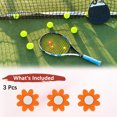 thumbnail image 4 of Amortiguador de Raqueta de Tenis [3PCS] - Amortiguador de Vibraciones de Silicona en Forma de Flor Divertida [Naranja], 4 of 7