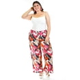 thumbnail image 1 of Pantalón de satín plisado Roman Fashion 2331 Fiusha estampado fucsia Talla Extra 36, 1 of 7