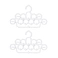 thumbnail image 1 of 2pcs Multifunctional Tie Hooks Tie Hangers Silk Scarf Belt Storage Hangers, 1 of 6