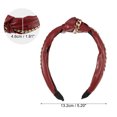 thumbnail image 2 of Unique Bargains 1 Pcs Women Knotted Headbands Fashion Vintage Knotted PU Leather Hair Hoop Hair Accessories Red, 2 of 7