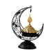 thumbnail image 3 of Porta incienso árabe, base robusta de candelabro, quemador de incensario de metal, cono de incienso Negro y oro, 3 of 9