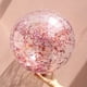 thumbnail image 5 of Pelota de juguete redonda transparente para exterior e interior con purpurina dorada, con lentejuelas y bomba (oro rosa), 5 of 7