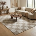 thumbnail image 4 of Rug Branch Eclipse Checkered Indoor Area Rug, Beige Brown, Geometric - Living Room, Bedroom, Dining Room, and Office, 4 of 6
