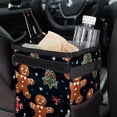 thumbnail image 6 of Gingerbread Man Foldable Car Garbage Can with Lid - Leak-proof Mini Trash Can, Hanging Storage Bag for Auto, 6 of 6