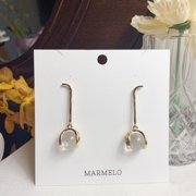 Clear Lucite Ball Dangle earrings