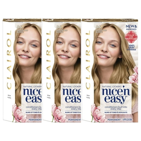 Clairol Nice N Easy Permanent Hair Color 8a Medium Ash Blonde 3