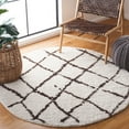 thumbnail image 2 of SAFAVIEH Berber Santana Geometric Shag Area Rug, Cream/Brown, 5'1" x 7'6", 2 of 10