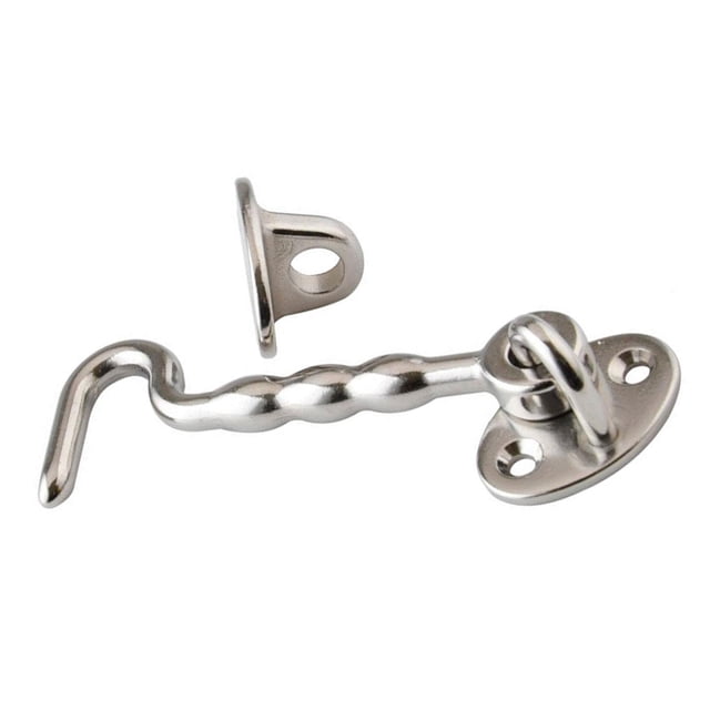 DimyFew Cabin Hook And Eye Latch Sturdy Door Hook Lock Stainless Steel Accessories Easy Installation Secure Function Suitable for Marine Use Home Office Cabin