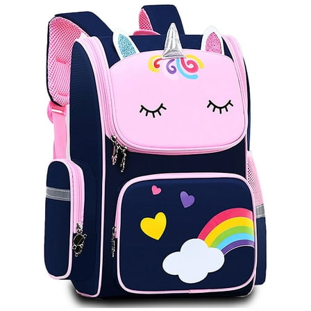 Kivdit School Backpack Bag for Girls,Waterproof Kids Backpack Lightweight Bookbag for Children Teens