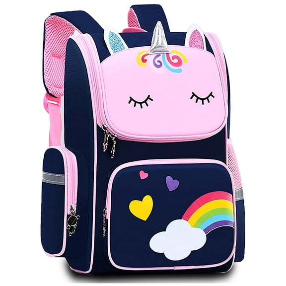 Kivdit School Backpack Bag for Girls,Waterproof Kids Backpack Lightweight Bookbag for Children Teens