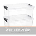 thumbnail image 4 of Superio Clear Storage Box with Lid, 36 Quart Plastic Container Bins for Organizing, Stackable Crates, BPA Free, Non Toxic, Odor Free, Organizers for Home, Office, School, and Dorm, 10 Pack, 4 of 9