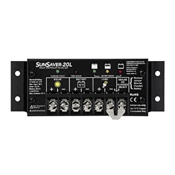 - Morningstar SS 20L 12V SunSaver 20 amp 12 volt Solar Charge Controller with LVD