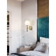 thumbnail image 5 of Aplique de pared nórdico moderno con bola de cristal lechoso, lámpara de noche para interiores, aplique de pared de metal dorado con bombilla blanca, para vestíbulo, comedor, luz decorativa de pared., 5 of 5