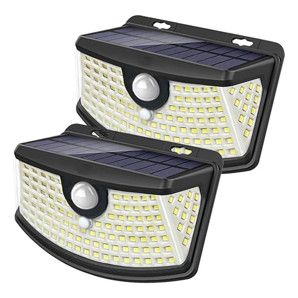 Luces solares con sensor de movimiento Aootek, 120 LED IP65, paquete de 2