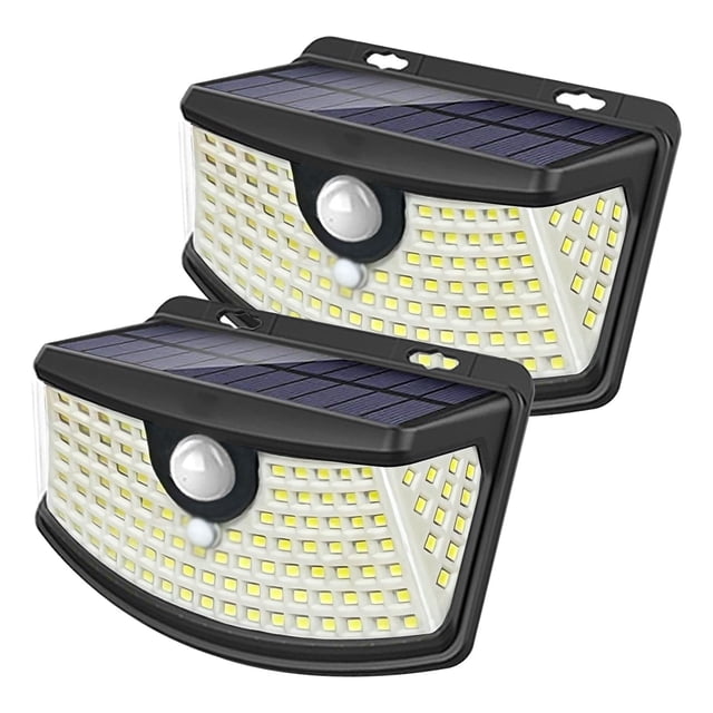 Luces solares con sensor de movimiento Aootek, 120 LED IP65, paquete de 2