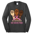 thumbnail image 2 of Wild Bobby In October We Wear Pink Protest Fists Breast Cancer Awareness Men Long Sleeve Shirt, Charcoal, XX-Large, 2 of 6