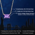 thumbnail image 2 of Gem Stone King 14K Yellow Gold Purple Amethyst Pendant Necklace for Women | 0.52 Cttw | Gemstone February Birthstone | Emerald Cut 6X4MM | With 18 inch Chain, 2 of 6