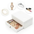 thumbnail image 3 of Jewelry Box Jewrlry Organizer, Wooden Jewelry Boxes for Women Jewelry Box for Girls, Gift Jewelry Box with Drawer and Mirror -White, 3 of 7