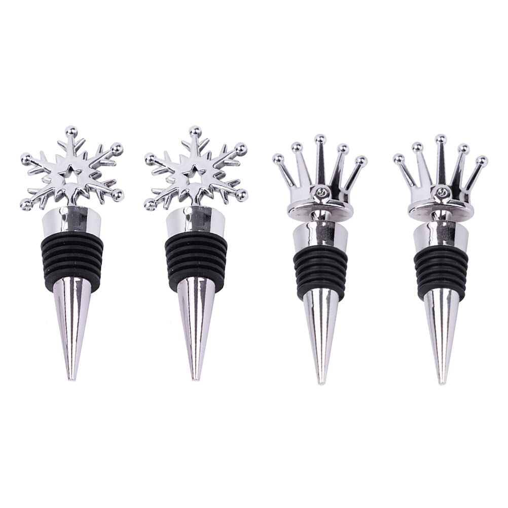 Wine stoppers 4pcs Creative Wine Bottle Stoppers Multipurpose Wine