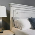 thumbnail image 2 of Alpine Furniture Clara Wood Standard King Size Panel Bed in White Mist, 2 of 10