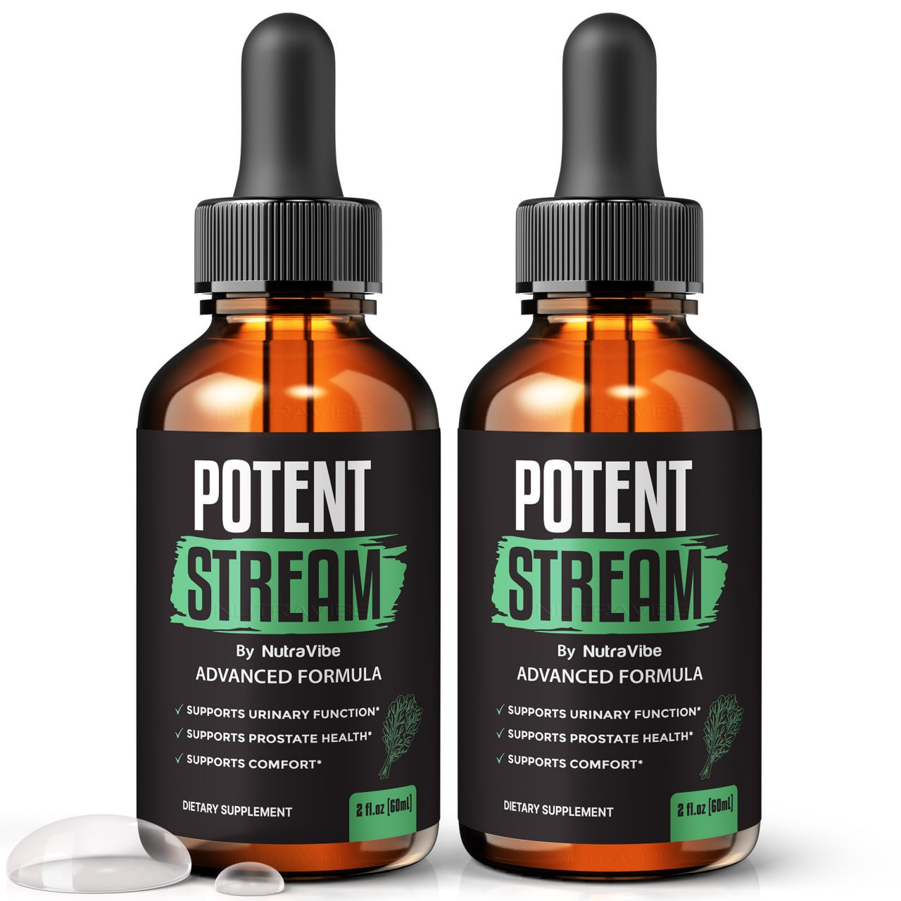 (2 Pack) Potent Stream Drops, Advanced Formula for Prostate Health, All-Natural Prostate Support Supplement, Maximum Strength Drops for Overall Health, PotentStream Reviews