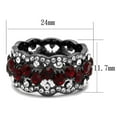 thumbnail image 2 of Womens Ring Black Red Stainless Steel Ring with Top Grade Crystal in Siam, 2 of 4