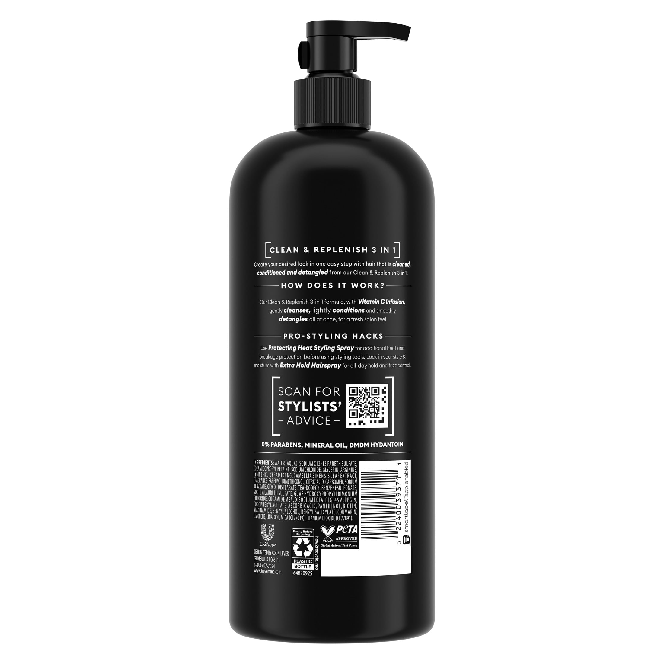 Tresemme 3-in-1 Shampoo Conditioner & Detangler&nbsp;Clean & Replenish, 28 oz