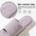 thumbnail image 3 of CHICVOMEY Slippers for Women Cozy Soft Lightweight Slip-On House Slippers Linen Cotton House Shoes with Memory Foam for Bedroom Indoor Slippers, 3 of 9