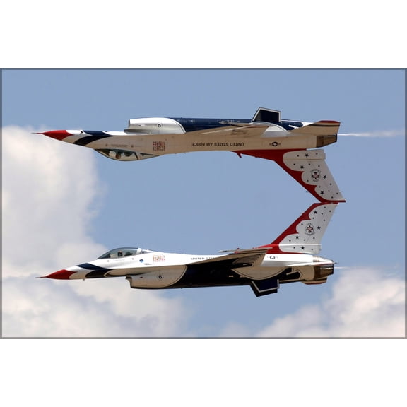 24"x36" Gallery Poster, F-16 Fighting Falcon u.s. air force thunderbirds