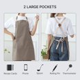 thumbnail image 3 of Aprons for Women Men with Pockets Water Drop Resistant Cross Back Adjustable, Khaki, 3 of 5