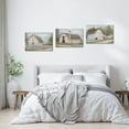 thumbnail image 3 of Barn Prints Farmhouse Old Barn Wall Art Handpainted Barn Painting Barn and Flowers Wall Decor Rustic Bedroom Wall Decor Farmhouse Barn Windmills Art for Bedroom Living Room Framed 12"x 16"x3Pcs, 3 of 8