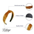 thumbnail image 5 of Motique Accessories Velvet Knotted Headbands for Women (Gold), 5 of 6