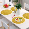 thumbnail image 6 of Ryvnso Sunflower Round Plate Mats Dining Table Placemat Set of 4 for Holiday Decoration, 6 of 7