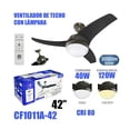 thumbnail image 2 of Ventilador de Techo con Lámpara LED Megaluz  CF1011A-42, 2 of 2