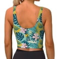 thumbnail image 4 of Picia Tropical Floral Sports Bra for Women,Padded Strappy Sports Bras Medium Support Yoga Bra with Removable Cups,Running Yoga Bra-Large, 4 of 9
