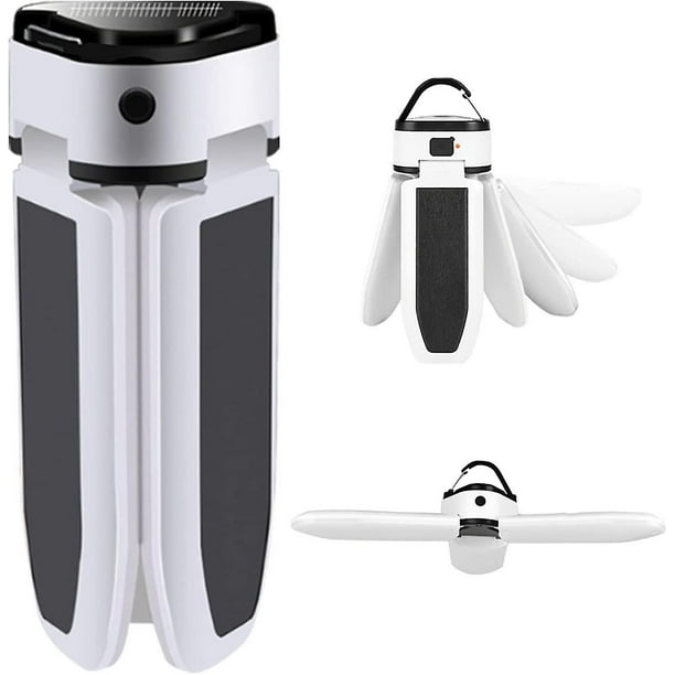 Linterna de camping portátil, luz solar LED recargable por USB, potente lámpara de emergencia para iluminación exterior.