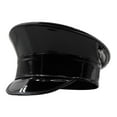 thumbnail image 4 of Sombrero de marinero con visera para vendedor de periódicos, ideal para bailes de máscaras de Halloween y presentaciones en el escenario. Negro, 4 of 9