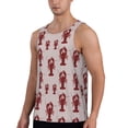 thumbnail image 2 of KLL Red Lobster With Claws Print Men's Muscle Gym Workout Stringer Tank Tops Bodybuilding Fitness T-Shirts Tank Tops Men-Large, 2 of 7