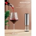 thumbnail image 4 of Electric Wine Opener, Cordless Automatic Electric Wine Bottle Opener with Charging Base, Vacuum Freshener with 2 Stoppers, Foil Cutter,Wine Pourer,Adaptor, 4 of 6