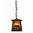 thumbnail image 7 of Meyda Tiffany 178383 Bear At Dawn 10" Wide Pendant - Wrought Iron, 7 of 7
