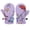 AB2 Purple, variant on Boys Girls Gloves Child Dinosaur Print Stretchy Full Finger Mittens Soft Warm Windproof Winter Kids Outdoor Gloves Multicolour Size 2-4 Years