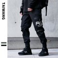 thumbnail image 1 of Joggers Cargo Pantalones para hombres Casual Hip Hop Hit Color Pocket Pantalones masculinos Pantalones de chándal Streetwear Cintas Techwear Pantalones Tan Jianjun unisex, 1 of 2