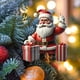 thumbnail image 5 of Adorno colgante de Papá Noel acrílico de 20 cm | Colgante para árbol de Navidad transparente y ligero | Decoración navideña resistente al agua y al sol | Decoración festiva para interiores y, 5 of 6