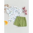 thumbnail image 3 of Bagilaanoe 2pcs Toddler Easter Outfits Baby Boy Shorts Set Short Sleeve Print Shirt Tops + Shorts 9M 12M 18M 24M 3T 4T Kids Casual Summer Clothes, 3 of 8